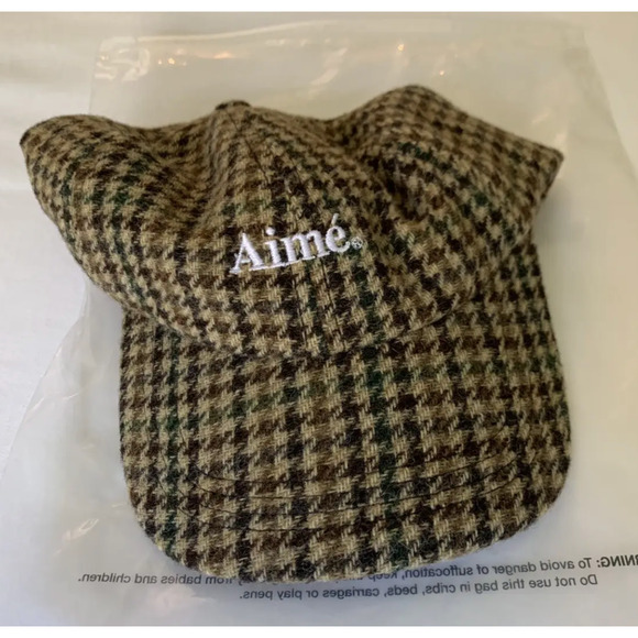 Aime Leon Dore Wool Logo Hat -F/W 21 Houndstooth Plaid Donegal